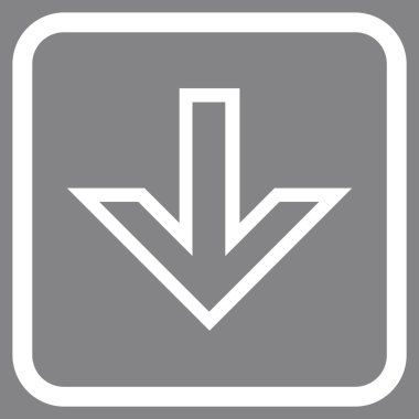 Vektör simgesi bir çerçeve içinde aşağı ok