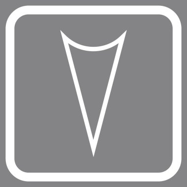 Vektör simgesi bir çerçeve içinde aşağı ok ucu