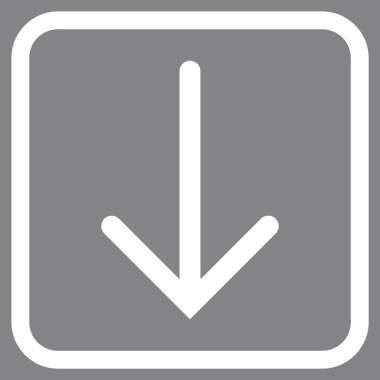 Vektör simgesi bir çerçeve içinde aşağı ok