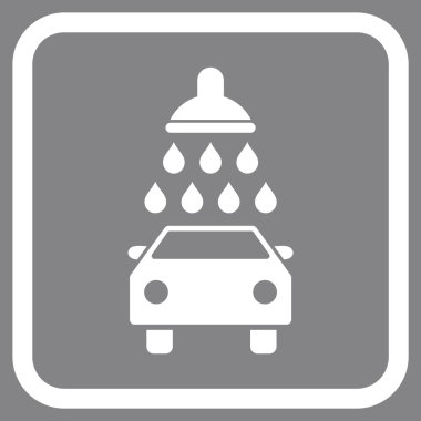 Araba duş vektör simgesi bir çerçeve içinde