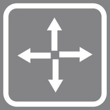 Genişletin okları vektör simgesi bir çerçeve içinde