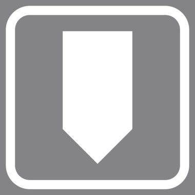 Vektör simgesi bir çerçeve içinde aşağı yön