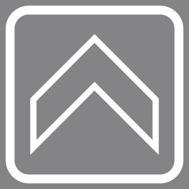 Vektör simgesi bir çerçeve içinde yukarı ok ucu