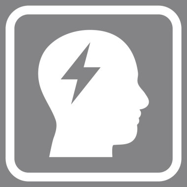 Beyin fırtınası vektör simgesi bir çerçeve içinde