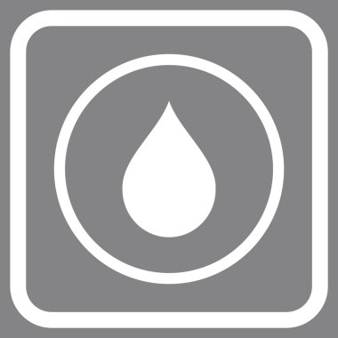 Damla vektör simgesi bir çerçeve içinde