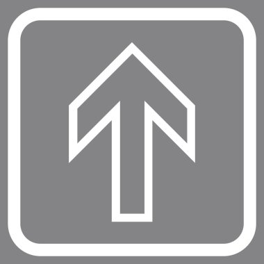 Vektör simgesi bir çerçeve içinde yukarı ok