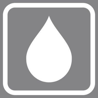 Damla vektör simgesi bir çerçeve içinde