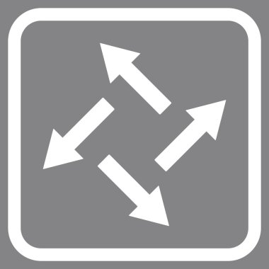 Santrifüj oklar bir çerçeve içinde simge vektör