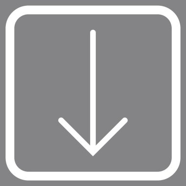 Vektör simgesi bir çerçeve içinde aşağı ok