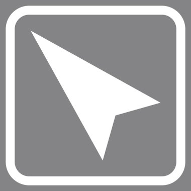 Ok ucu sol yukarı vektör simgesi bir çerçeve içinde