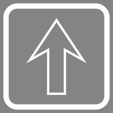 Vektör simgesi bir çerçeve içinde yukarı ok