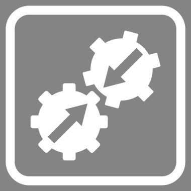 Dişli Tümleştirme vektör simgesi bir çerçeve içinde