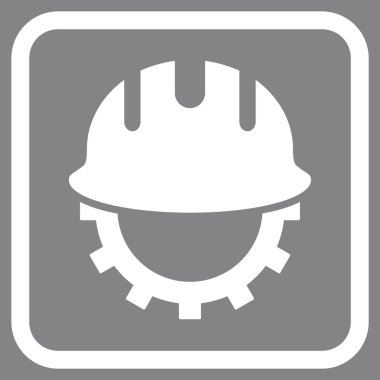 Geliştirme işçisi vektör simgesi bir çerçeve içinde