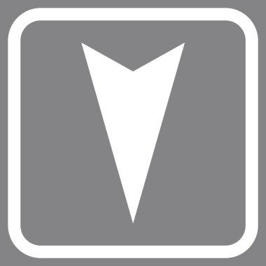 Vektör simgesi bir çerçeve içinde aşağı ok ucu