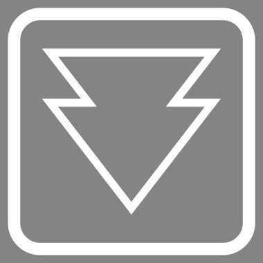 Vektör simgesi bir çerçeve içinde aşağı yön