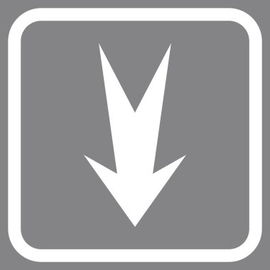 Vektör simgesi bir çerçeve içinde aşağı ok