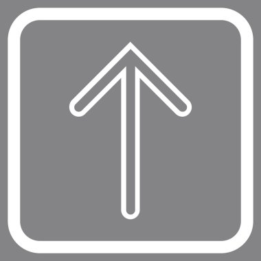 Vektör simgesi bir çerçeve içinde yukarı ok