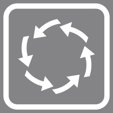 Dolaşım vektör simgesi bir çerçeve içinde