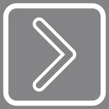 Ok ucu doğru vektör simgesi bir çerçeve içinde