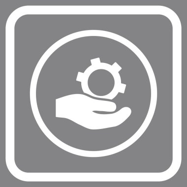 Bir çerçevedeki mühendislik hizmeti vektör simgesi