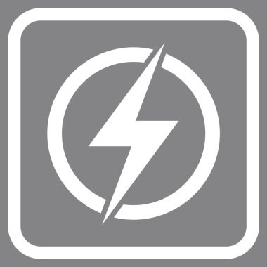 Elektrik vektör simgesi bir çerçeve içinde