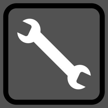 İngiliz anahtarı vektör simgesi bir çerçeve içinde