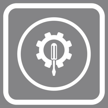 Bir çerçevedeki mühendislik vektör simgesi