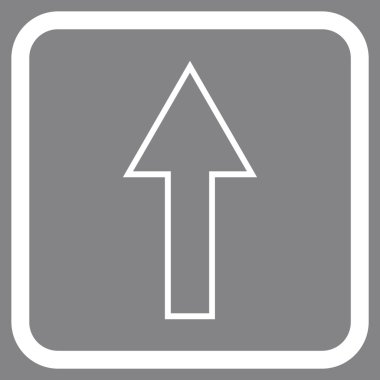 Vektör simgesi bir çerçeve içinde yukarı ok