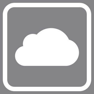 Bulut vektör simgesi bir çerçeve içinde