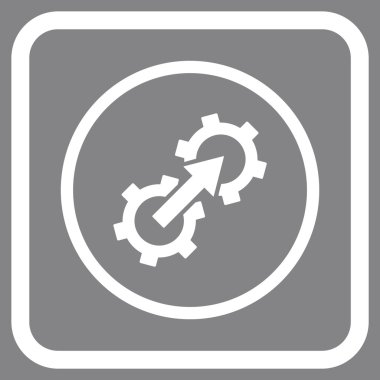 Dişli Tümleştirme vektör simgesi bir çerçeve içinde