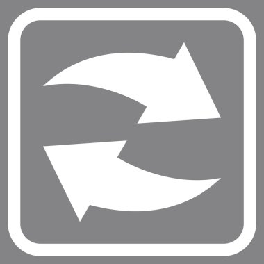 Exchange oklar bir çerçeve içinde simge vektör