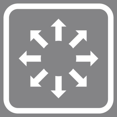 Genişletin okları vektör simgesi bir çerçeve içinde