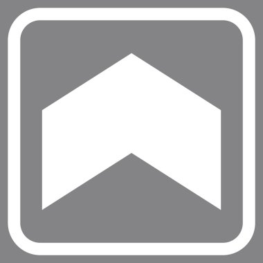 Yön yukarı vektör simgesi bir çerçeve içinde