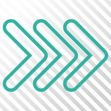 Üçlü işaretçi doğru vektör simgesi