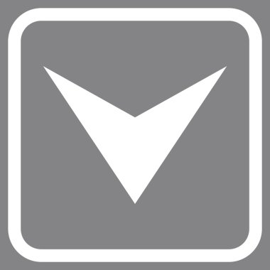 Vektör simgesi bir çerçeve içinde aşağı ok ucu