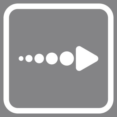 Ok sağ vektör simgesi bir çerçeve içinde