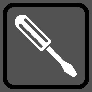 Tornavida vektör simgesi bir çerçeve içinde