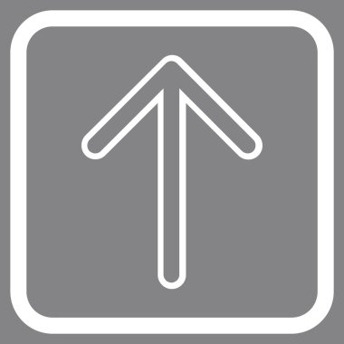 Vektör simgesi bir çerçeve içinde yukarı ok