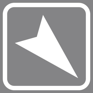 Ok ucu sağ aşağı vektör simgesi bir çerçeve içinde