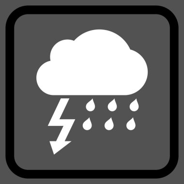 Fırtına vektör simgesi bir çerçeve içinde