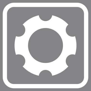 Dişli vektör simgesi bir çerçeve içinde