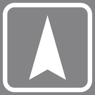 Vektör simgesi bir çerçeve içinde yukarı ok ucu