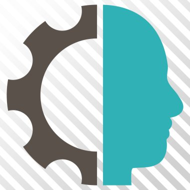 Cyborg dişli vektör simgesi