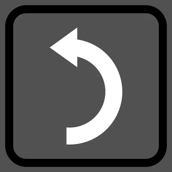 Rotation de l'icône vectorielle gauche dans un cadre — Image vectorielle