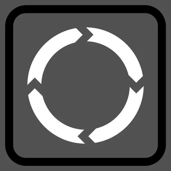 Icono de Vector de Rotación en un Marco — Vector de stock