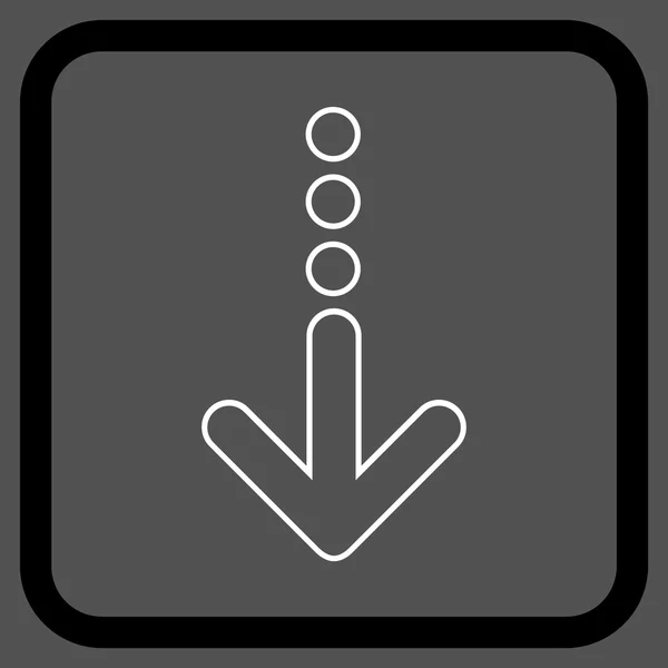 Küld le vektor ikonjára a keretben — Stock Vector