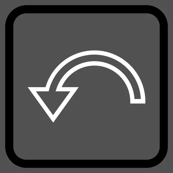 Ruota l'icona vettoriale sinistra in una cornice — Vettoriale Stock