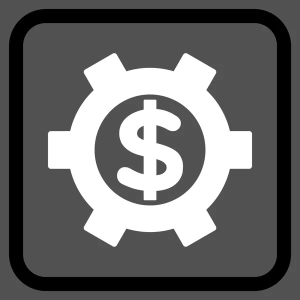 Configuración financiera Vector Icono en un marco — Vector de stock