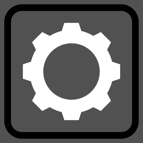 Gear Vector Icon In a Frame — Stock Vector