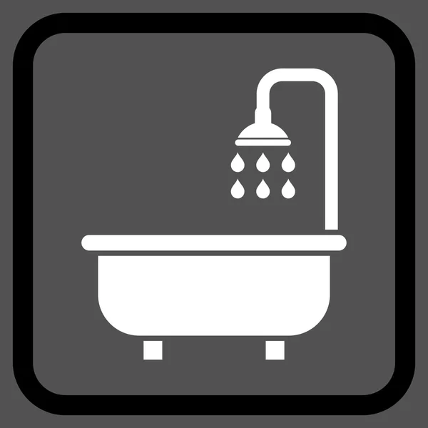 Prysznic wanna wektor ikona w ramce — Wektor stockowy